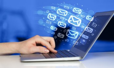 Concept of sending e-mails from your computer